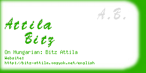 attila bitz business card